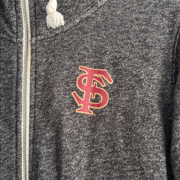 Florida State Seminoles Zip Up Hoodie Pressbox Size XL Womens Charcoal - Picture 3 of 11